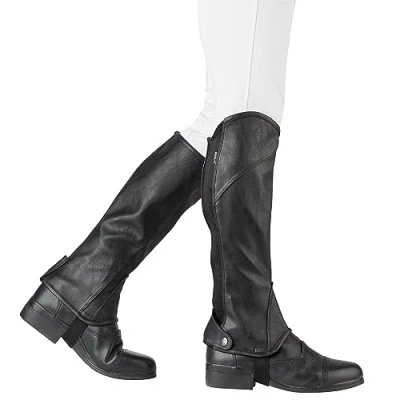 Image of Dublin Childs Stretch Fit Half Chaps: Black: Large