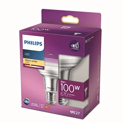 Image of Philips reflector LED bulb E27 R80 8 W 827