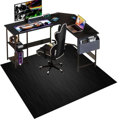 Image of Gaming Chair Mat for Hardwood Floor 150 x 180 cm Anti Slip Protector Non Protection Desk Carpets Computer Room Home Office Decor
