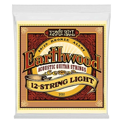 Image of Ernie Ball Earthwood Light 12 String 80/20 Bronze Acoustic Guitar Strings 9 46 Gauge