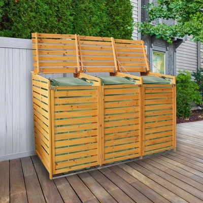 Image of MonsterShop Triple Wheelie Bin Storage
