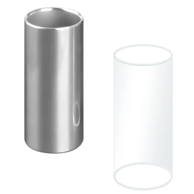 Image of Bojueshaw Guitar Slide,Stainless Steel Slide Guitar,Guitar Finger Slide,for Bass Medium Stringed Instruments(Stainless Steel&amp;Acrylic)