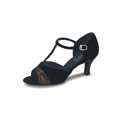 Image of Roch Valley Women&#039;s Voluptas Ladies Ballroom Shoes, Black, 6.5 UK