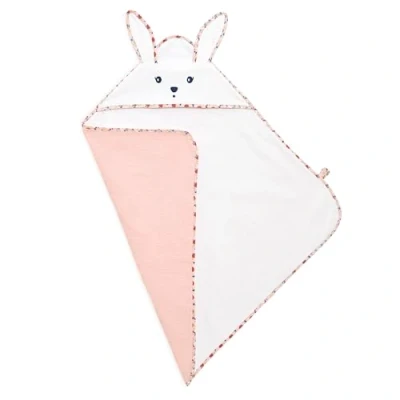 Image of Kaloo K&#039;doux Rabbit Bath Cape for Babies Soft and Absorbent 75 x cm Cotton Towel with a Eared Hood Poppy Pattern 0 Months +, K216007