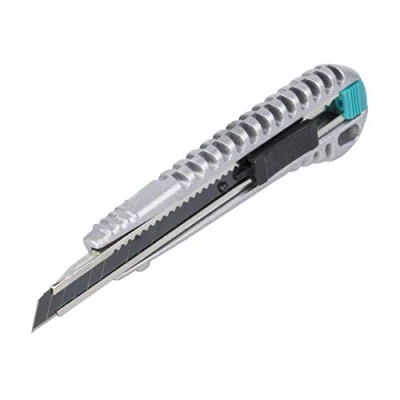 Image of wolfcraft Metal Snap Off Blade Knife, 9 mm, “Profi Sharp Black I 4305000 For precision cutting of paperboard, sheeting and paper