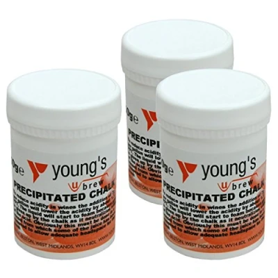 Image of 3x Precipitated Chalk 50g Youngs Home brew Beer &amp; Wine Making Chemicals