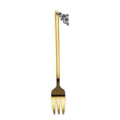 Image of For Creative Halloween Dessert Fork Spoon Stainless Steel Stirring Spoons Fruit Salad Forks Party