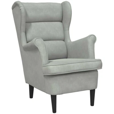 Image of vidaXL Armchair Light grey 71 x 92 91 cm Velvet