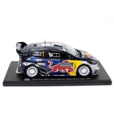 Image of OPO 10 1/24 scale model car compatible with Ford Fiesta WRC Ogier Ingrassia Rally Monte Carlo 2017 WRC501