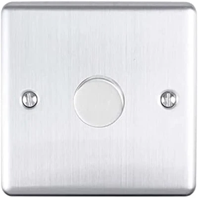 Image of Enhance Decorative 1 Gang Dimmer Satin Stainless Finish