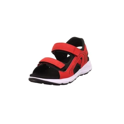Image of Superfit Criss Cross Unisex Sandals for kids, Size: 380, Rot/schwarz shoes