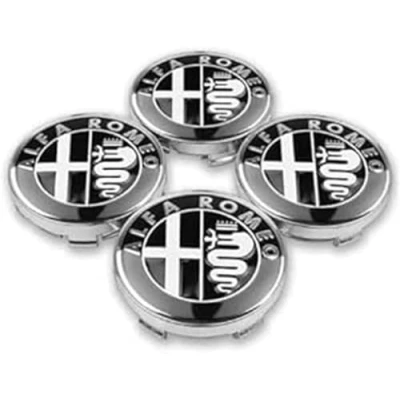 Image of lvjiena 4pcs Car Wheel Centre Hub Caps for Alfa Romeo 159 156 Giulietta Mito Giulia Spider Brera 60mm, Anti Rust Rims Protectors Exterior Decoration Accessories