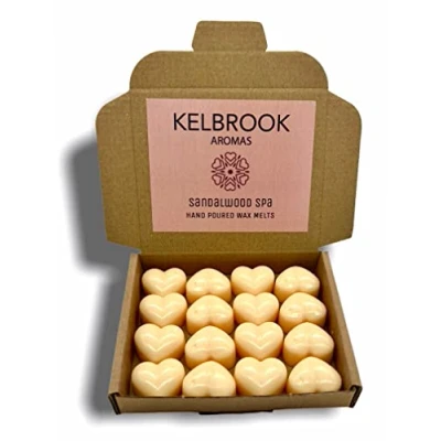 Image of Wax Melts Sandalwood Spa 16 Pack Strong Scented Made in UK Plastic Free Vegan