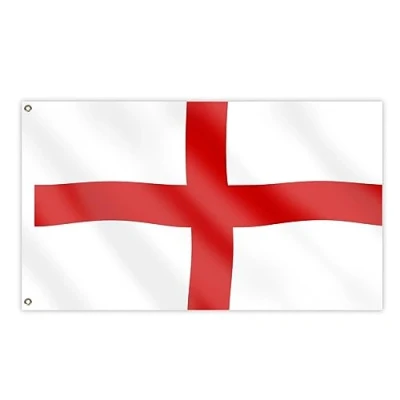 Image of SHATCHI 5ft x 3ft National Flags Events Pub BBQ Decorations for Rugby Cricket Football Sports 2023 World Cup Banner Fan Support Table Cover, Polyester, England