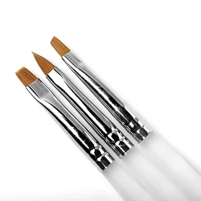 Image of KADS 3PCS/set Acrylic Nail Art Brush Professional French Manicure Clean up Care Tools