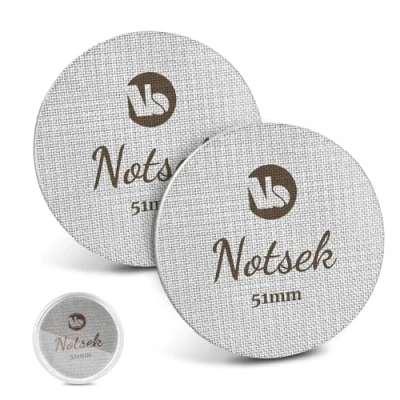 Image of NOTSEK 51mm Puck Screen, 2Pcs 1mm/1.7mm Thick Espresso Screen for Portafilter 51mm, 150μm 316 Stainless Steel Coffee with Acrylic Storage Box, Barista Accessories