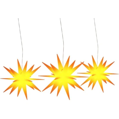 Image of vidaXL Christmas Lights with LEDs 3 pcs Foldable Yellow