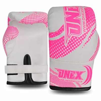 Image of ONEX Junior/kids Boxing Gloves Sparring * Pro 2oz 4oz 6oz Punch Bag Fight MMA Muay Thai Grappling Mitts Martial Arts Training Kickboxing Punching Glove (Pink, 2oz)