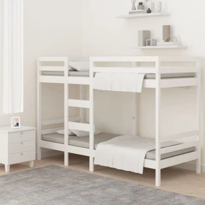 Image of vidaXL Bunk Bed without Mattress White 80x200 cm Solid Wood Pine