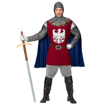 Image of W WIDMANN MILANO Party Fashion Knight Costume for Men, Middle Ages, Crusader, Carnival, Theme Parties