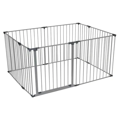 Image of Safetots Premium Multi Panel Play Den, 105cm x 144cm, Grey, 70cm High, Baby Playpen, Den for Toddlers, Large Easy Installation
