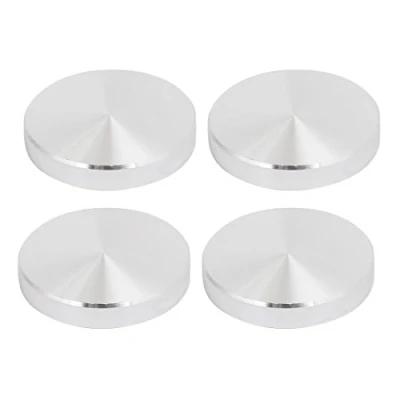 Image of Sourcingmap 4pcs 60mm Dia 10mm Thickness M10 Thread Aluminum Disc Hardware for Glass Table