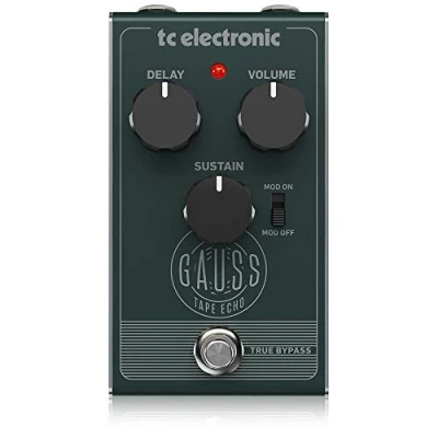 Image of TC Electronic GAUSS Tape Echo Super Saturated Pedal with Mod Switch, Delay, Sustain and Volume Controls
