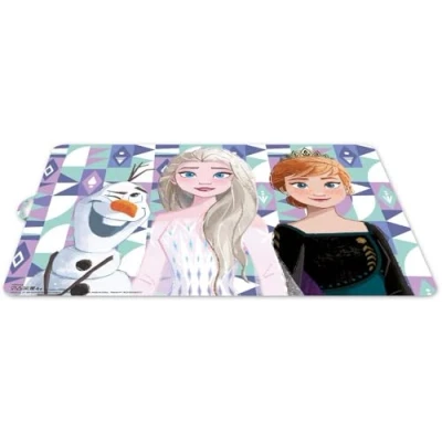 Image of Disney Frozen Elsa Anna and Olaf Plastic Placemat for Girls, Multi Colour