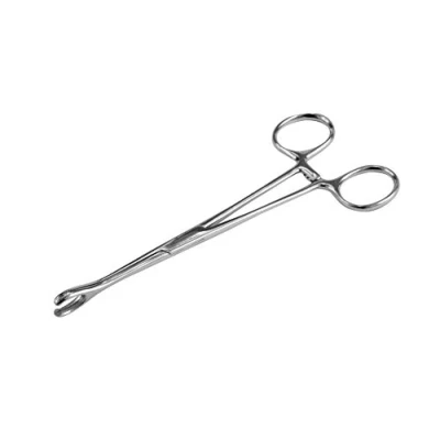 Image of BEAUTY PLUS Oval End Ear Nose Body Piercing Holders Forceps with or Without Slots 15cm 18cm Profession Clamps (18cm Slot)