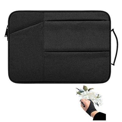 Image of Graphics Drawing Tablet Carrying Case Bag with Artist Glove Compatible for Wacom Intuos Pro Small PTH451 Medium PTH660 Waterproof Protective Storage Sleeve Travel Portable (Space Gray)