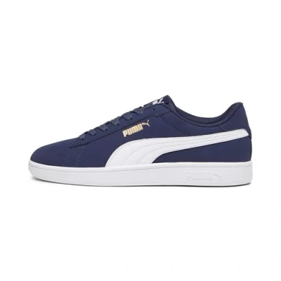 Image of Puma Mens Smash 3.0 Buck Sneakers Blue Size UK 6