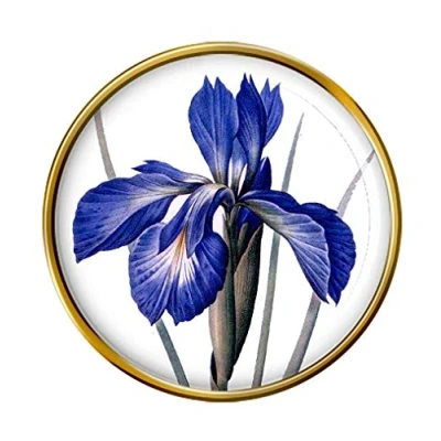 Image of Blue Iris Pin Badge