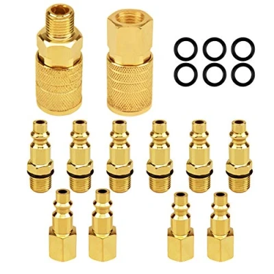 Image of Drado 12pcs 1/4&quot; NPT Quick Connect Airline Fittings Air Hose Line Couplings Coupler and Plug Kit