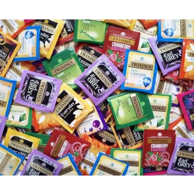 Image of Twinings Tea Bags Individual Enveloped Tagged Classic and Flavoured Selections (15 Envelopes)