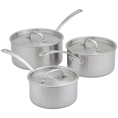 Image of Stellar STPA1 Eclipse 3 Piece Saucepan Set Stainless Steel