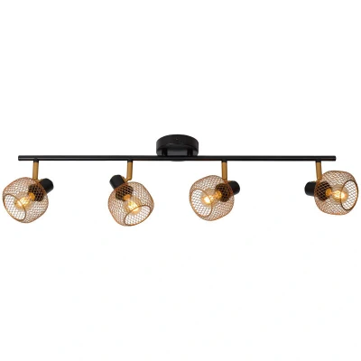 Image of Maren Retro Ceiling Spotlight Bar 4xE14 Matt Gold, Brass
