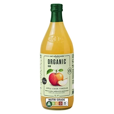 Image of Eat Wholesome Food Co., Organic Raw Apple Cider Vinegar with The Mother 1L Pack of, 1 Count, (Pack of 2)