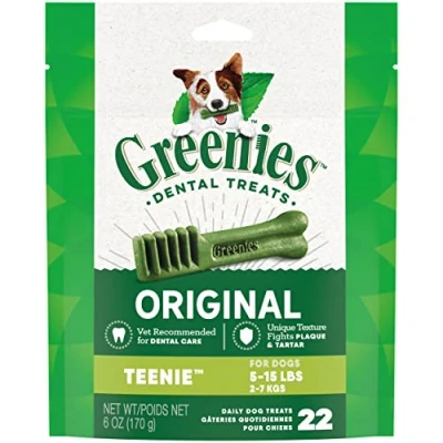 Image of Greenies Original Dog Dental Chew Teenie Size 22 count Pack of 6