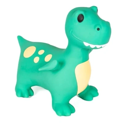 Image of Curvaso Animal Bouncy Jump Space Hopper Inflatable Ride On Kids Children&#039;s Fun Toy Gift For Boys Girls Indoors Outdoors Pump Included (Dino Rex)