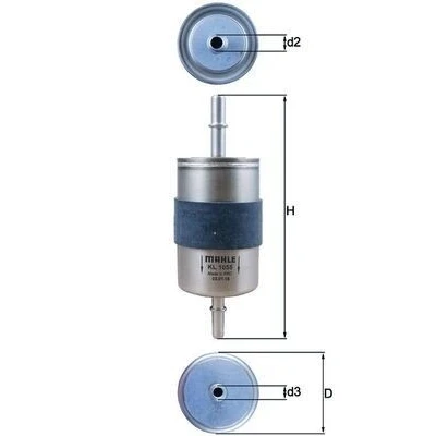 Image of 31355911 Fuel Filter MAHLE ORIGINAL KL 1055 In Line 9mm 7,9mm VOLVO: XC60 II, XC90 S90 II