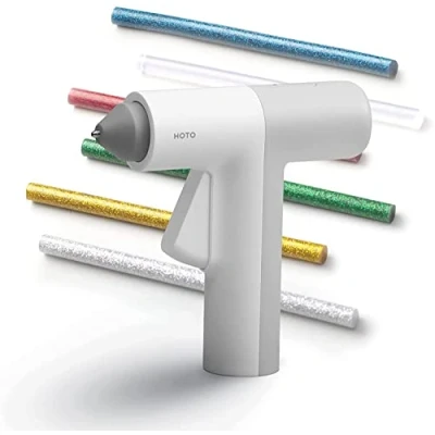Image of HOTO Hot Glue Gun, Cordless Mini Gun with 10 Melt Sticks, Manual Dispensing, 30S Heating Fast, USB C Charging, Smart Power Off, Suitable for Crafting/DIY Arts/Sealing