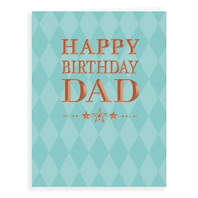 Image of Piccadilly Greetings Avant Garde H90038 Studios Birthday Card Dad ,bluewhitegreenbrown 8 x 6 inches