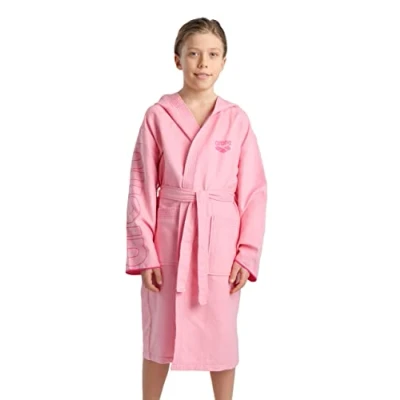 Image of arena Zeal Plus Junior Boys&#039; and Girls&#039; Microfibre Bathrobe, Bathrobe with Hood Pockets, Unisex Quick drying Comfortable Lightweight