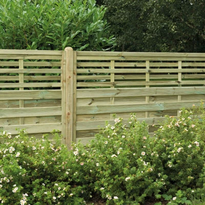 Image of Forest 6&#039; x 5&#039; Kyoto Pressure Treated Decorative Fence Panel 1.8m 1.5m