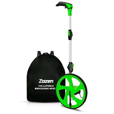 Image of Zozen Measuring Wheel, Distance Wheel in feet, Tool, Rolling Measurement Collapsible with Backpack [Up to 10,000Ft]12’’ Diameter Adapt Various Roads.