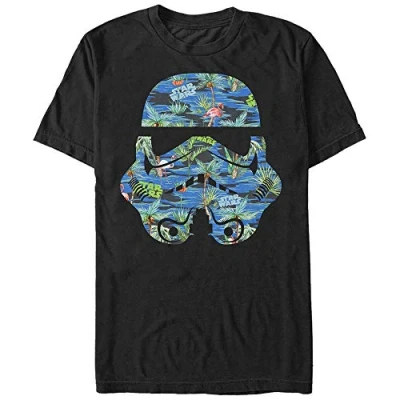 Image of STAR WARS Men&#039;s Hula Helmet Graphic T Shirt, Black, XXL