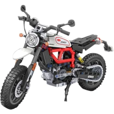 Image of FULHOLPE Motorbike Building Set, 547 Pieces Motorcycle Model Construction Toy, Compatible with Major Brands for Kids Adult