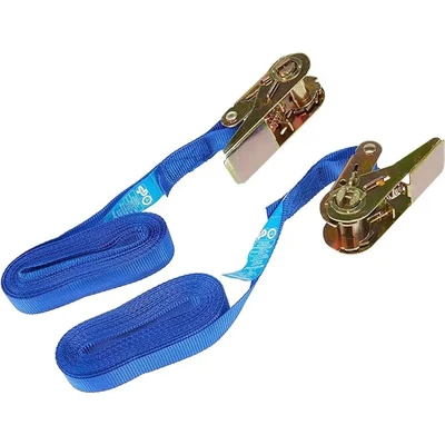 Image of Silverline Endless Ratchet Tie Down Strap 2pk 5m x 25mm Rated 500kg Capacity 1000kg