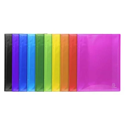Image of Exacompta Ref 85970E Iderama Collection Semi Rigid Display Book 240 x 320mm in Size, Suitable for A4 Documents, 100 Pockets Assorted Colours (Pack of 8)