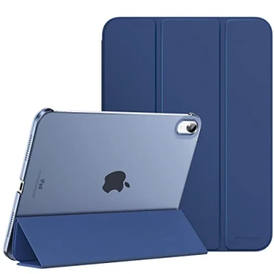 Image of MoKo for iPad 10th Generation Case 2022, Slim Stand Hard PC Translucent Back Shell Smart Cover Gen 10.9 inch Support Touch ID, Auto Wake/Sleep,Navy Blue